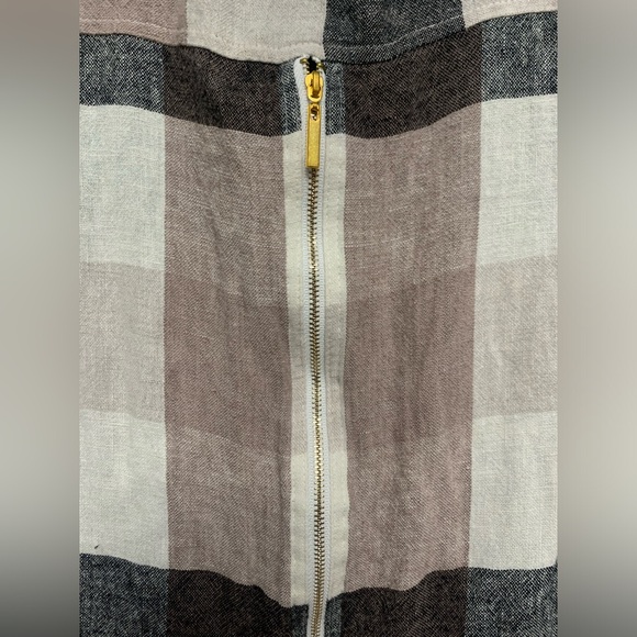 Soft Surroundings womens check linen button up - Picture 5 of 6